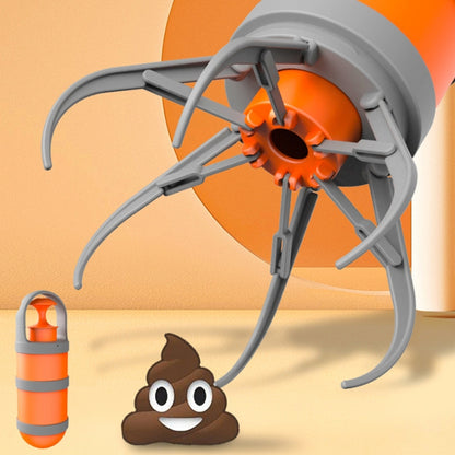 Pet Outing Portable Poop Scooper Dog Feces 6 Claws Pick Up Tools(Orange) - The Zoo Mart