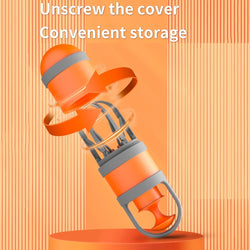 Pet Outing Portable Poop Scooper Dog Feces 6 Claws Pick Up Tools(Orange)