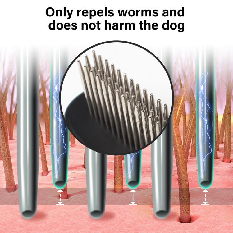 PaiPaitek PD166 Pet Safe Physical Worming Electronic Comb Pet Flea Control Brush(Black) - The Zoo Mart