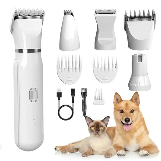 4 IN 1 Grooming Kit Electric Trimmer Rechargeable Clipper - The Zoo Mart