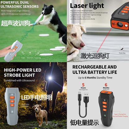 Anti Barking Device for Dogs, Ultrasonic Dog Bark Deterrent, Dog Bark Deterrent Devices, Best Anti-Barking Device, 3 Modes & LED Light Portable Indoor & Outdoor - The Zoo Mart