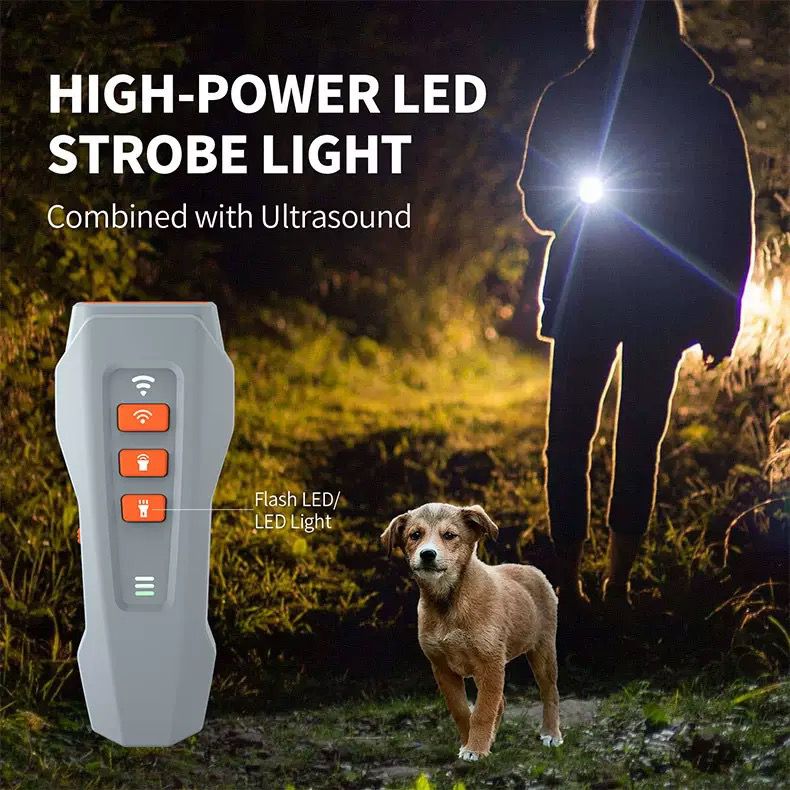 Anti Barking Device for Dogs, Ultrasonic Dog Bark Deterrent, Dog Bark Deterrent Devices, Best Anti-Barking Device, 3 Modes & LED Light Portable Indoor & Outdoor - The Zoo Mart