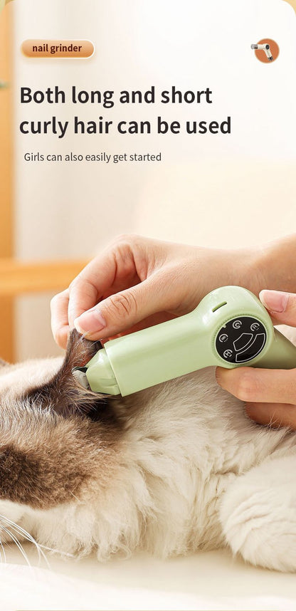 Rechargeable Pet Nail Grinder & Trimmer with LED light - The Zoo Mart