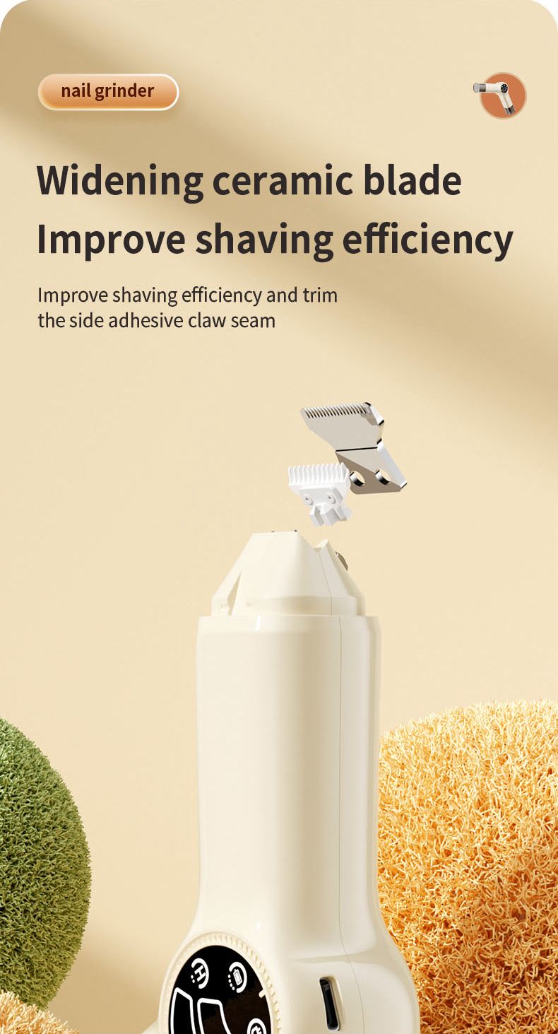 Rechargeable Pet Nail Grinder & Trimmer with LED light