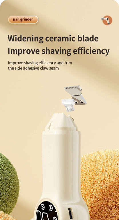 Rechargeable Pet Nail Grinder & Trimmer with LED light - The Zoo Mart