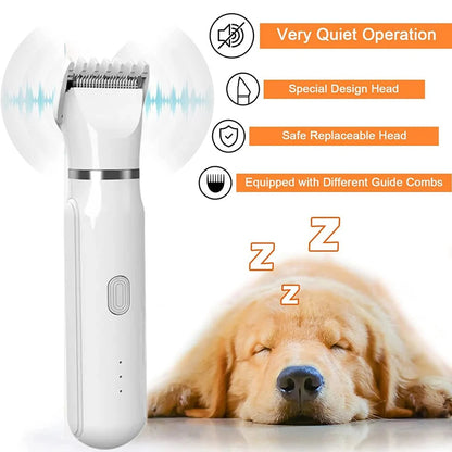 4 IN 1 Grooming Kit Electric Trimmer Rechargeable Clipper - The Zoo Mart