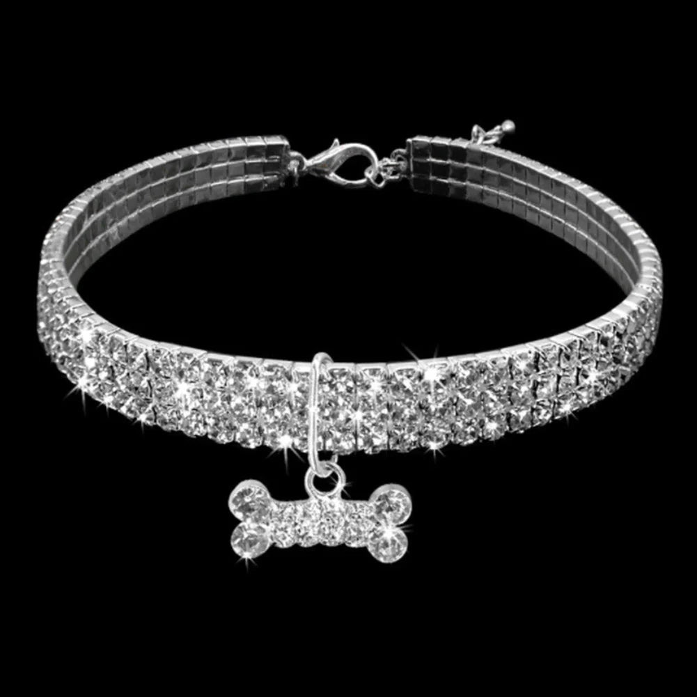 Bling Bone Rhinestone Collar - The Zoo Mart