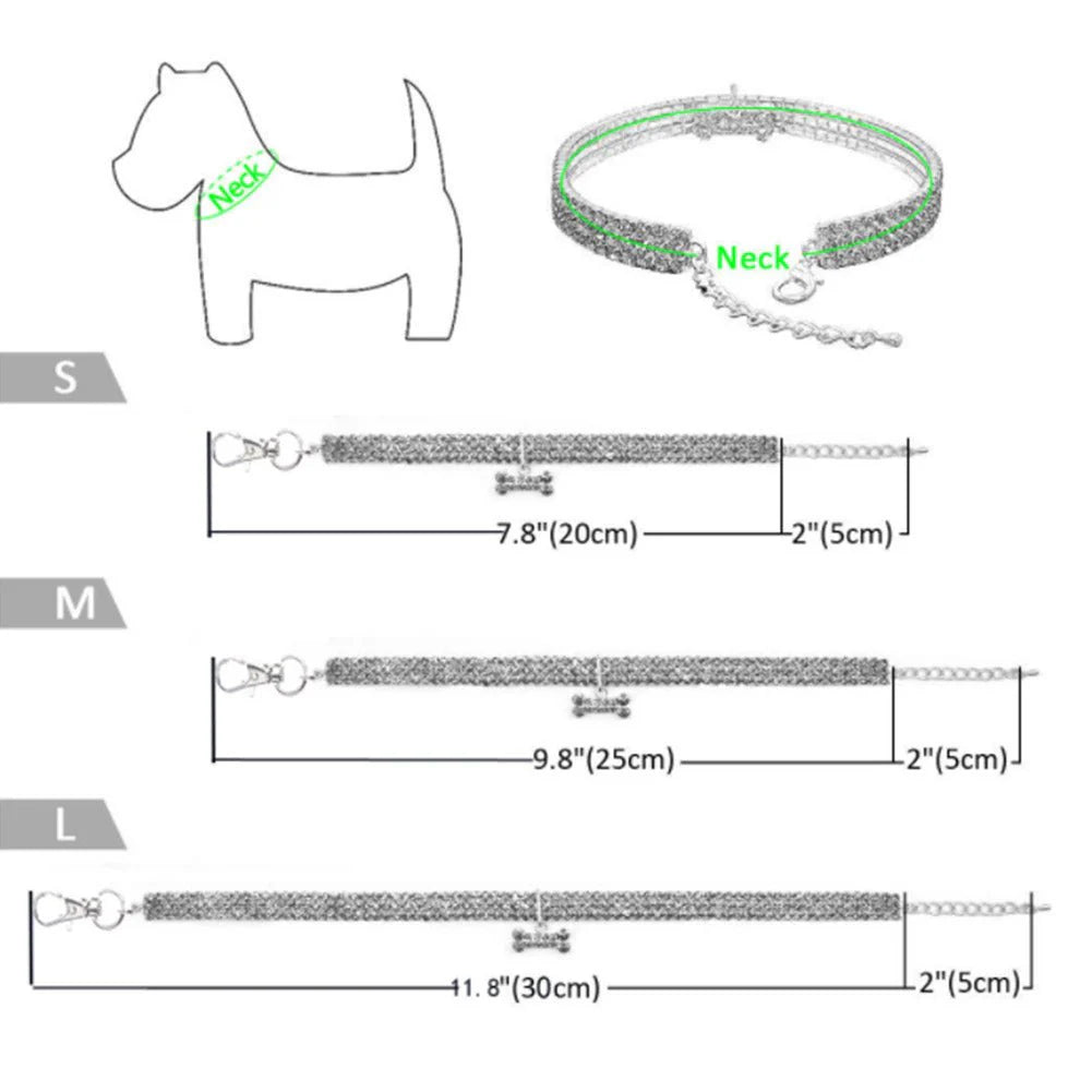 Bling Bone Rhinestone Collar - The Zoo Mart