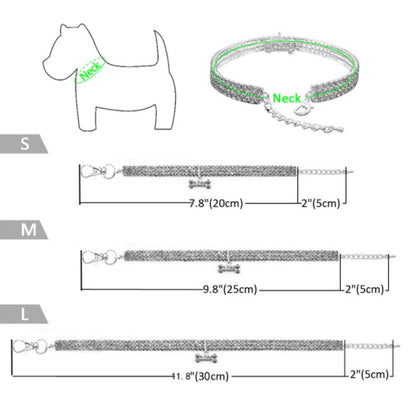 Bling Bone Rhinestone Collar - The Zoo Mart