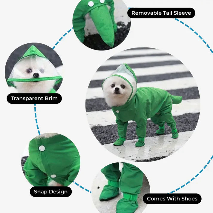 Transparent Dog Raincoat - The Zoo Mart
