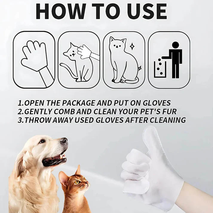 Pet Glove Wipes - The Zoo Mart