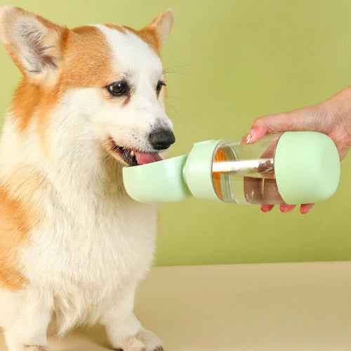 2 in 1 Portable Outdoor Dog Water Bottle - The Zoo Mart
