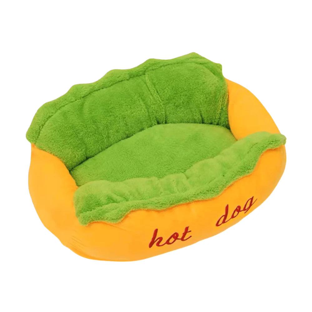 Hot Dog Dog Bed With Bolsters - The Zoo Mart