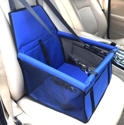 Dog Car Seat Travel Bed with Safety Leash | Foldable Pet Booster Seat for Small & Medium Dogs