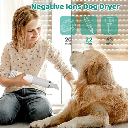 L&W BROS 5 in 1 Pet Hair Dryer High-powered - The Zoo Mart