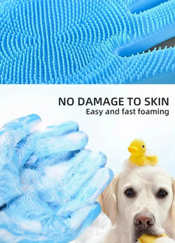Bathing Gloves Extra Long Gentle