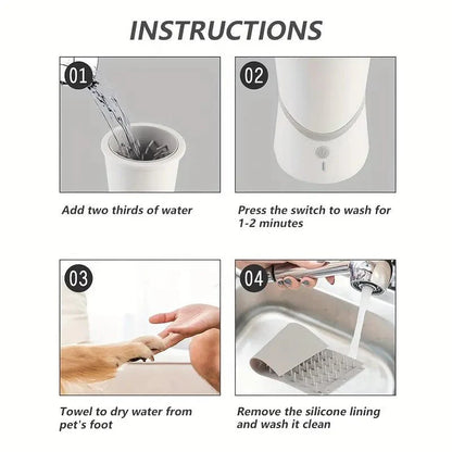 One-Button Electric Paw Cleaner - The Zoo Mart